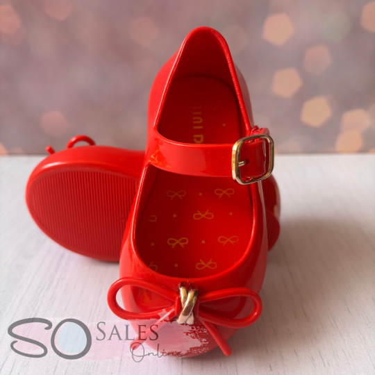 Jelly shoes rojos con lacito